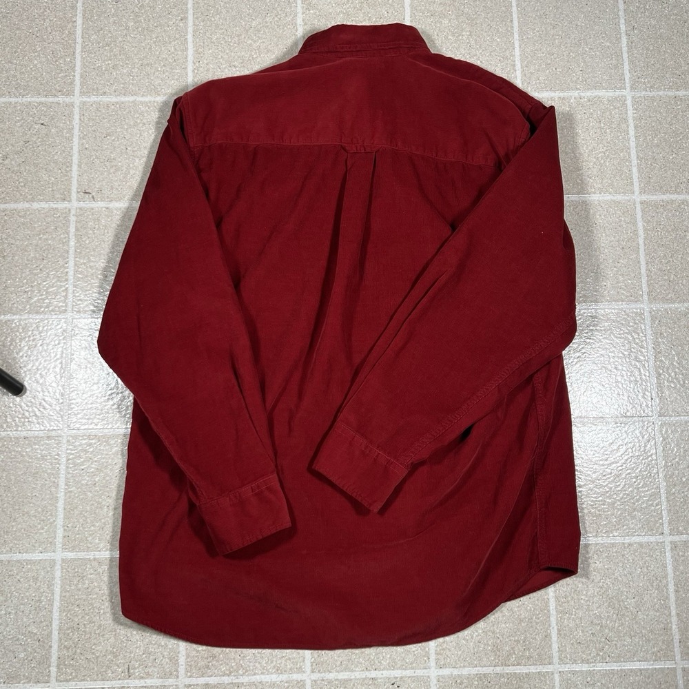 Pendleton WAYNE SHIRT Long Sleeve Button Down Red Corduroy Shirt Men's Size L - Picture 3 of 4